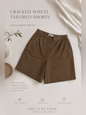 Cracked Wheat Women's Tailored Shorts - Brown